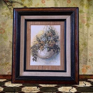 Vintage framed boho print
